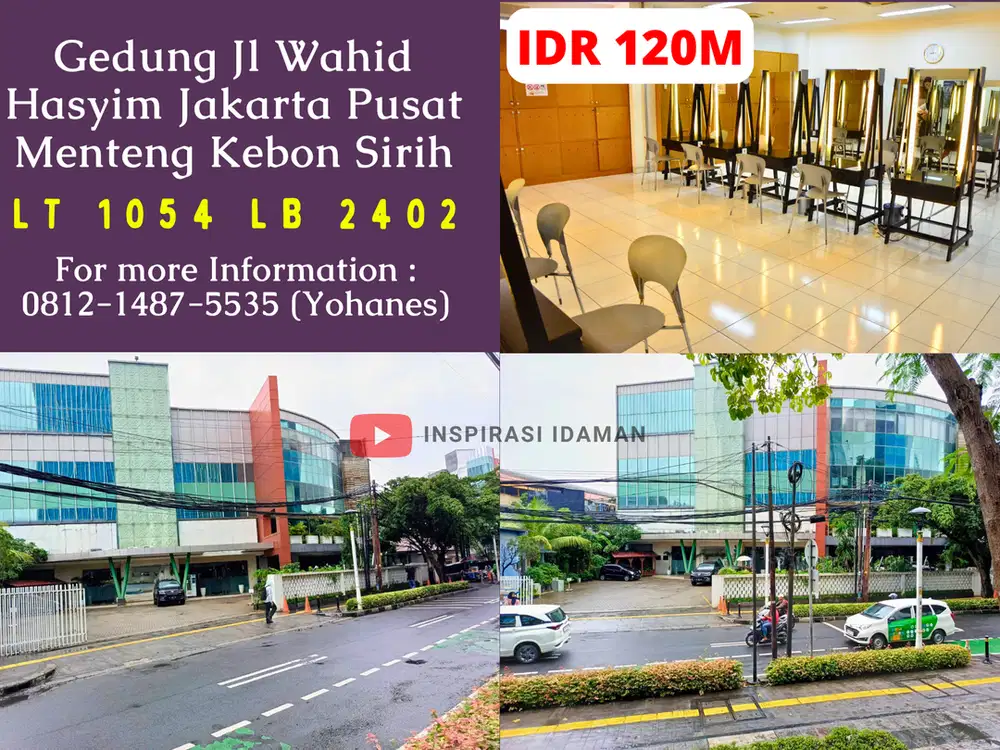 Gedung 1.054mtr Jl Wahid Hasyim Jakpus Menteng Kebon Sirih