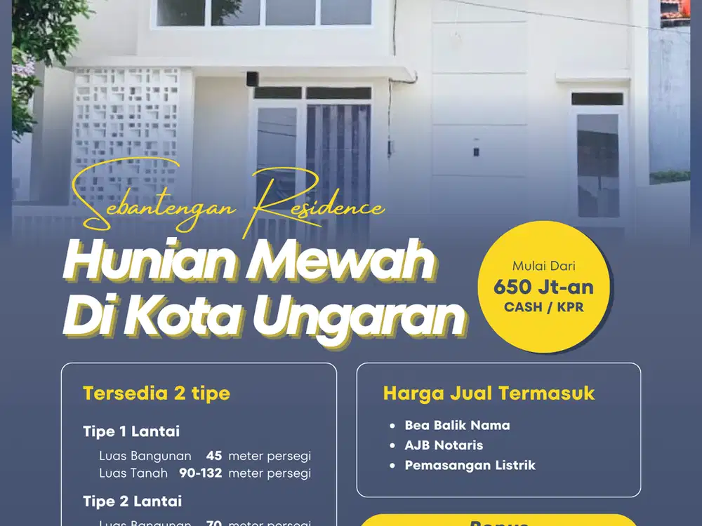 Perum Sebantengan Residence Luxury House Lingkungan Elit Ungaran Kota