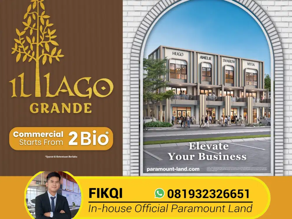 Illago Grande Gading Serpong Ruko Paling Cuan dan Mudah di Sewakan