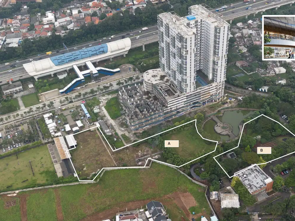 LAHAN DISEWAKAN TERKONEKSI STASIUN LRT CIRACAS