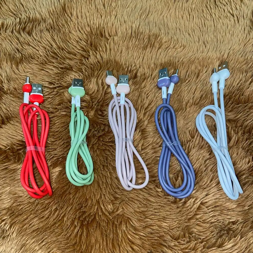 Kabel Data Charging USB Fast Charging Warna Warni High Quality Baru