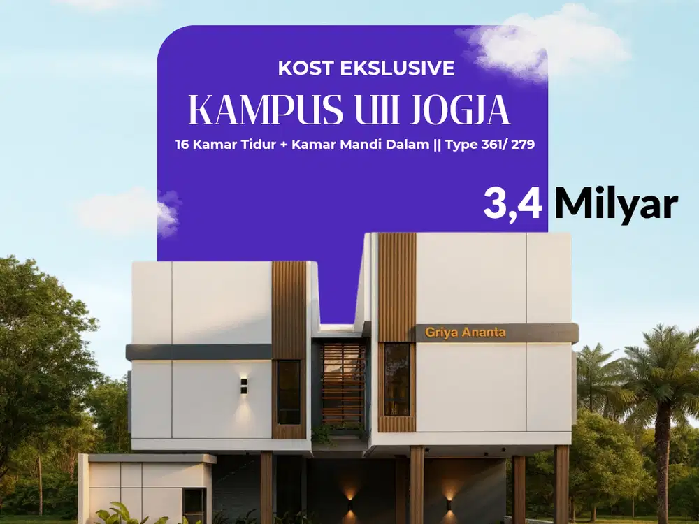 Dijual Kos Jogja: Mepet Kampus UII Pusat, Area Padat Kos, SHM