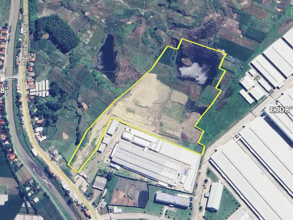 Disewakan tanah untuk pabrik/gudang marga ayu margasari 56 hektar