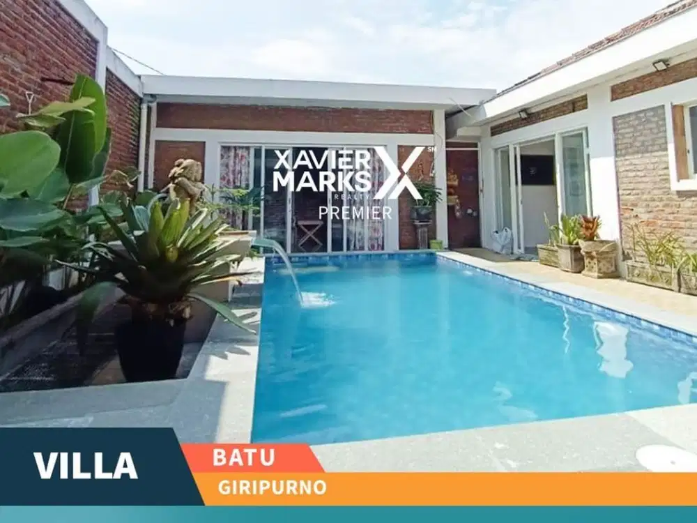 Dijual Villa Full Furnish Dekat Tempat Wisata di Giripurno Batu Malang
