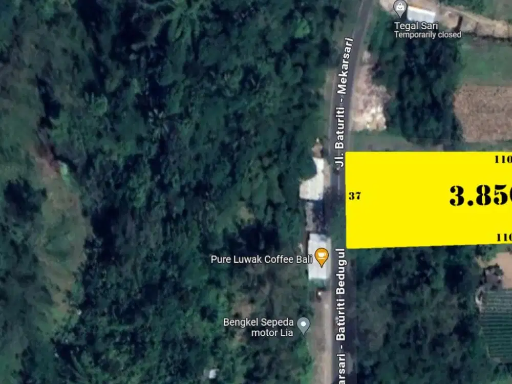 tanah strategis objek wisata Baturiti Bedugul