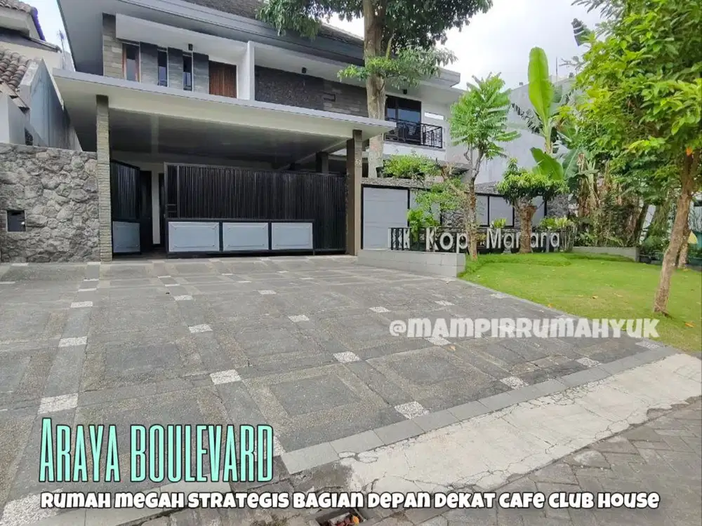 Rumah mewah dekat Club House di Araya Boulevard Blimbing Malang