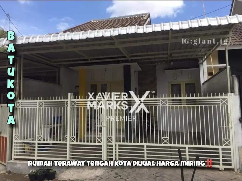 Rumah terawat tengah kota di Diponegoro Batu Harga Murah