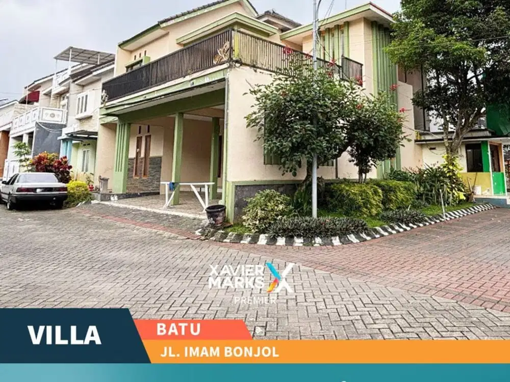 V1 Dijual Rumah Villa 2 Lantai Hook di Cluster Tengah Kota Batu