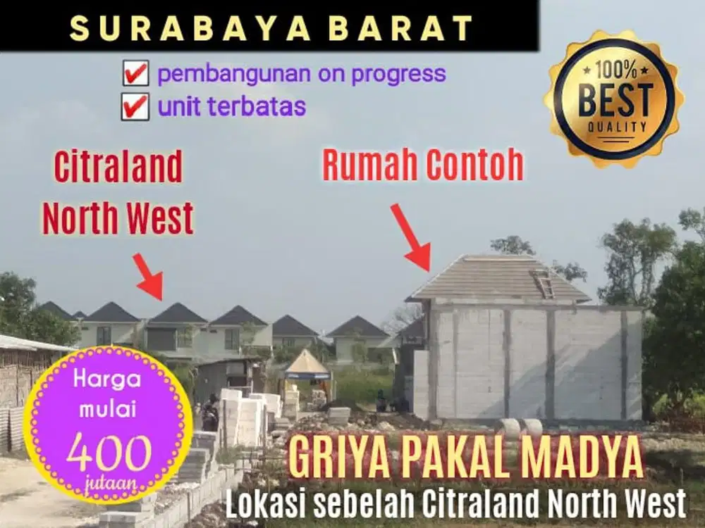 Rumah mewah nyaman lokasi strategis harga minimal di surabaya barat