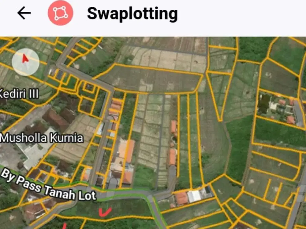 Tanah Sewa komersil Jalan utama Nyanyi - Tanah Lot tabanan