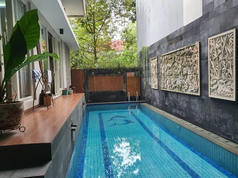 Rumah Hook Taman Ada Kolam Renang Di Cluster Pavilion Residence BSD