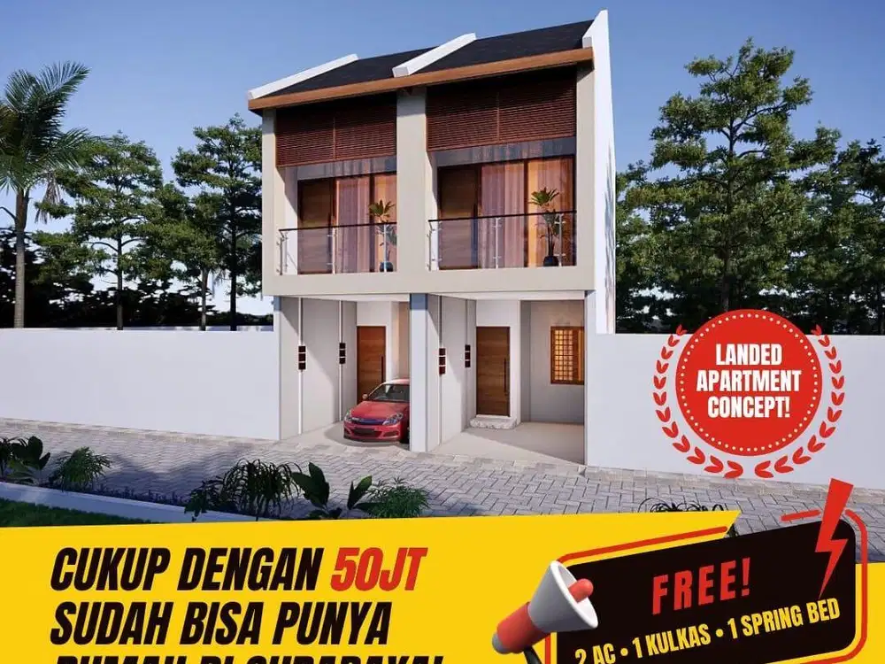 Rumah Bagus Konsep Apartemen SHM Surabaya Kota, Surabaya
