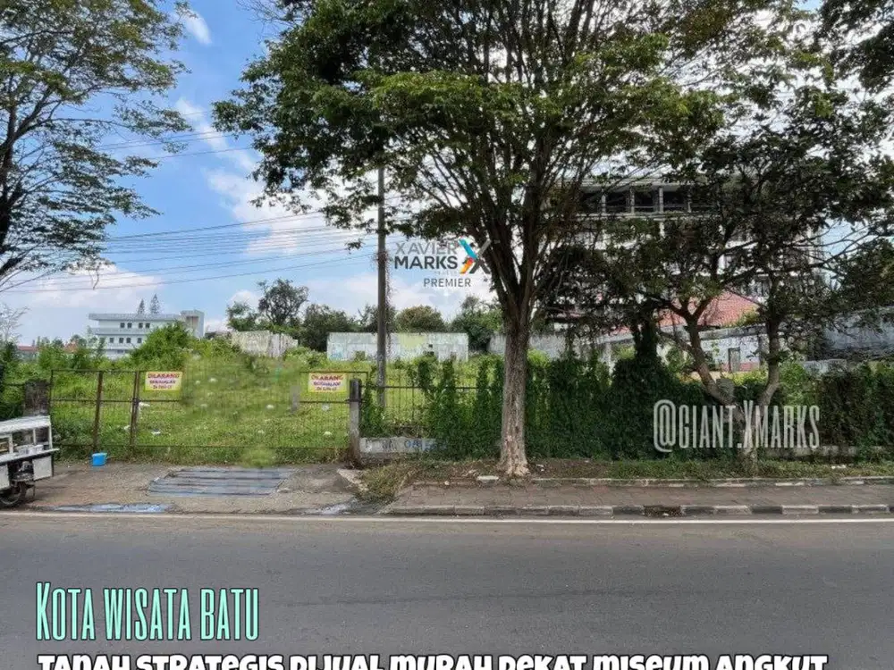 Tanah Strategis dekat Museum Angkut di jalan sultan agung, Batu Malang