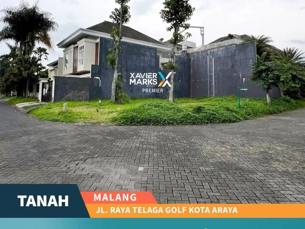 Tanah Kavling Hook Di Jalan Raya Telaga Golf Araya Malang(OLX737)