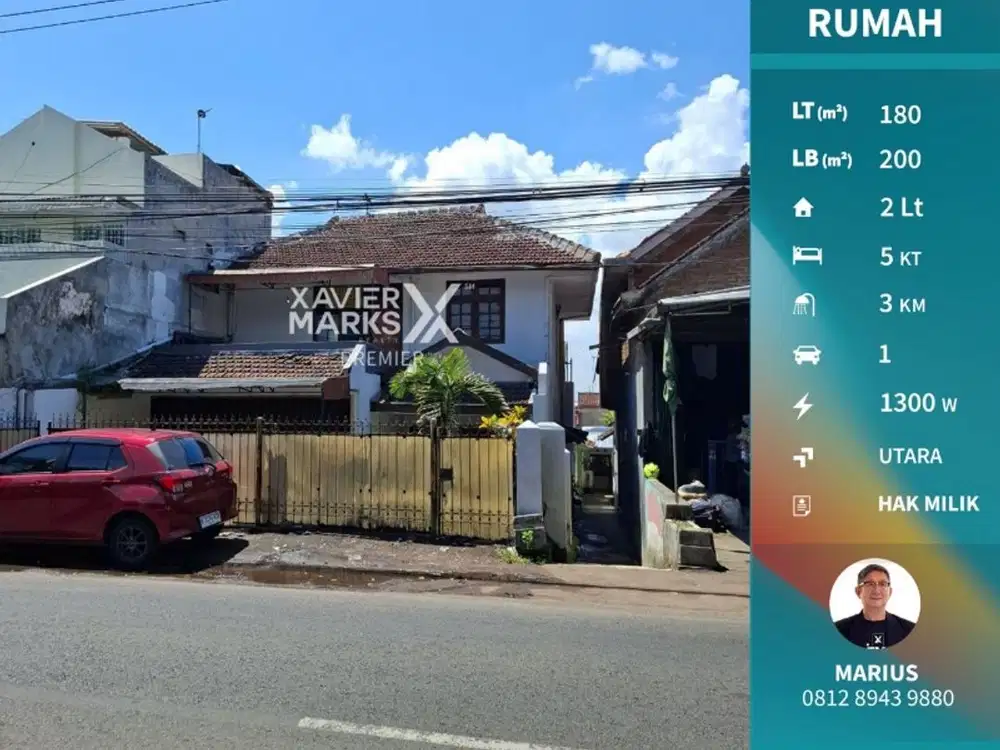 DIJUAL RUMAH PINGGIR JALAN POROS IR RAIS MALANG 2LANTAI