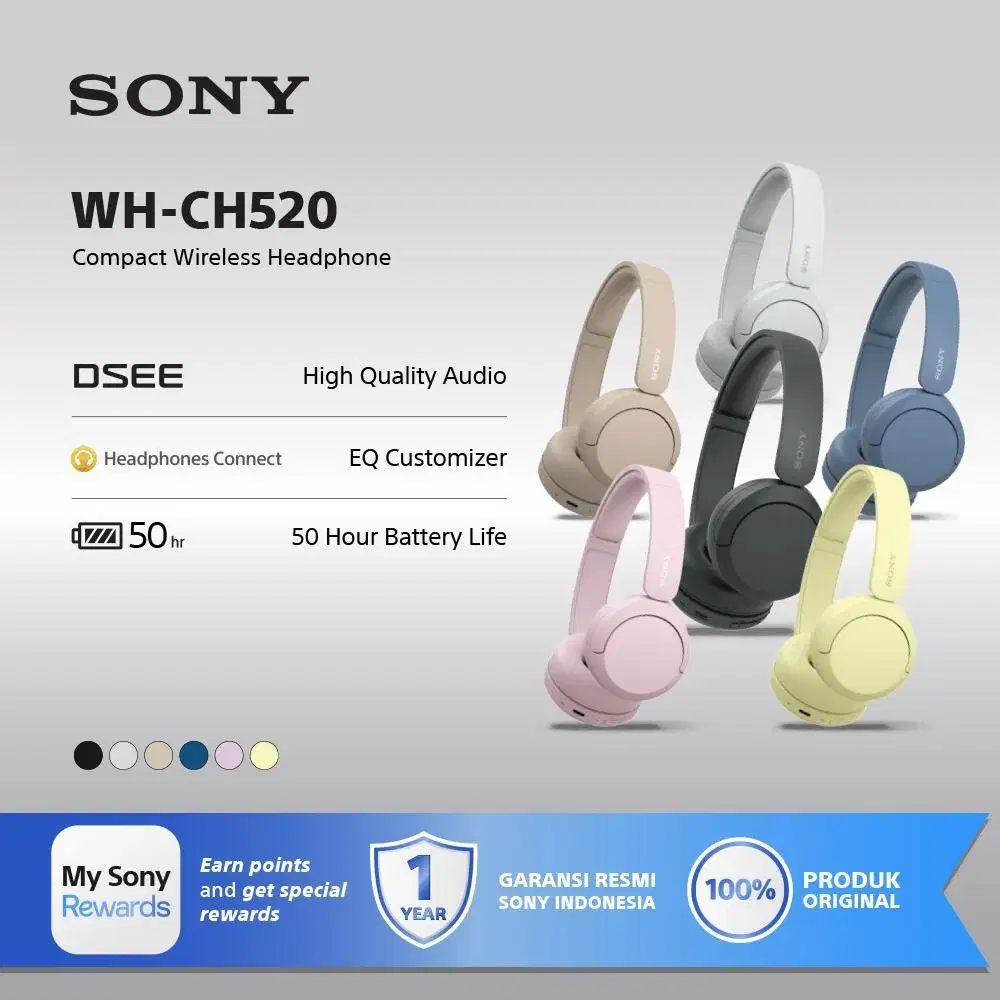Headphone wireless Sony WH-CH520