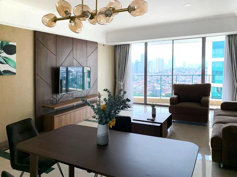 Apartemen Furnished 2+1BR di Casablanca Tower 1, Jakarta Selatan, 125m