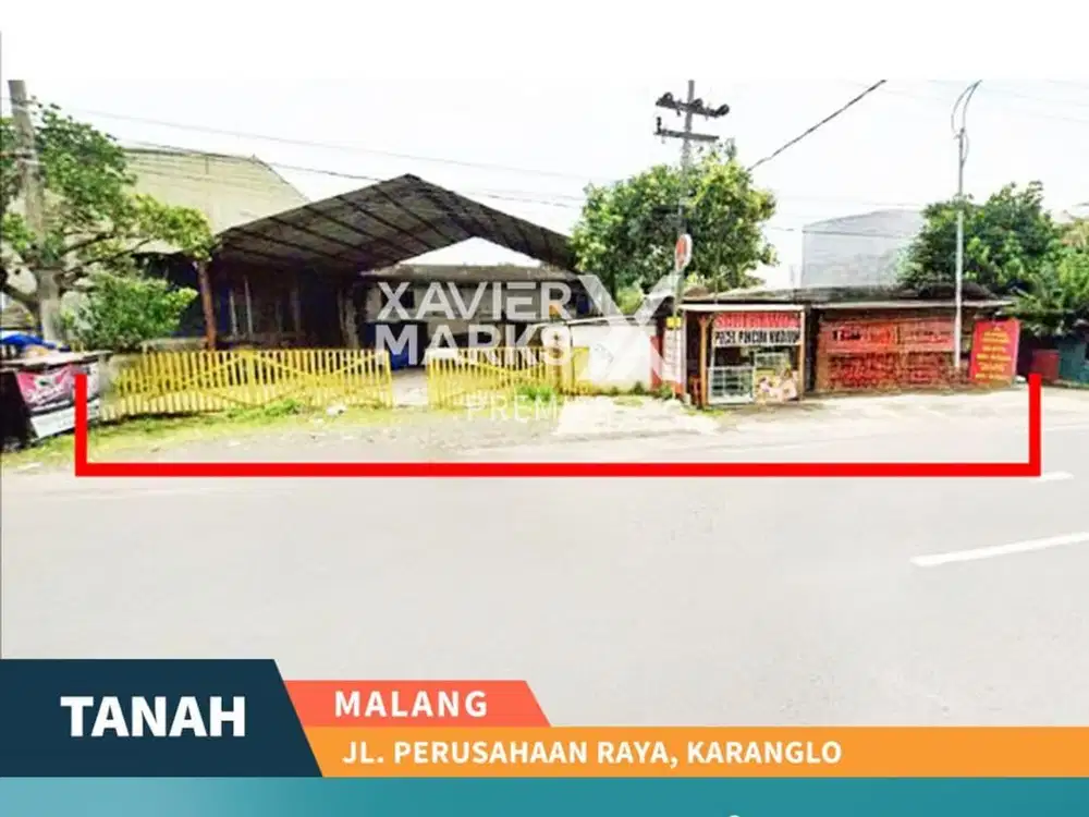 Dijual Tanah Super Luas Nol Jalan Raya Jl Perusahaan Karanglo Malang