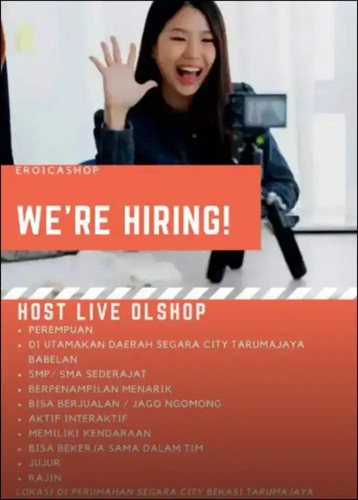 DICARI HOST LIVE BAJU WANITA