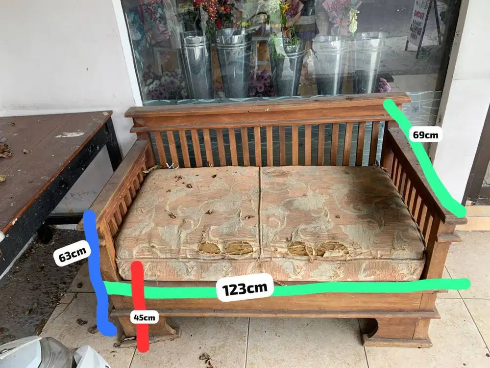 Dijual Kursi 1 Sofa Apa Adanya
