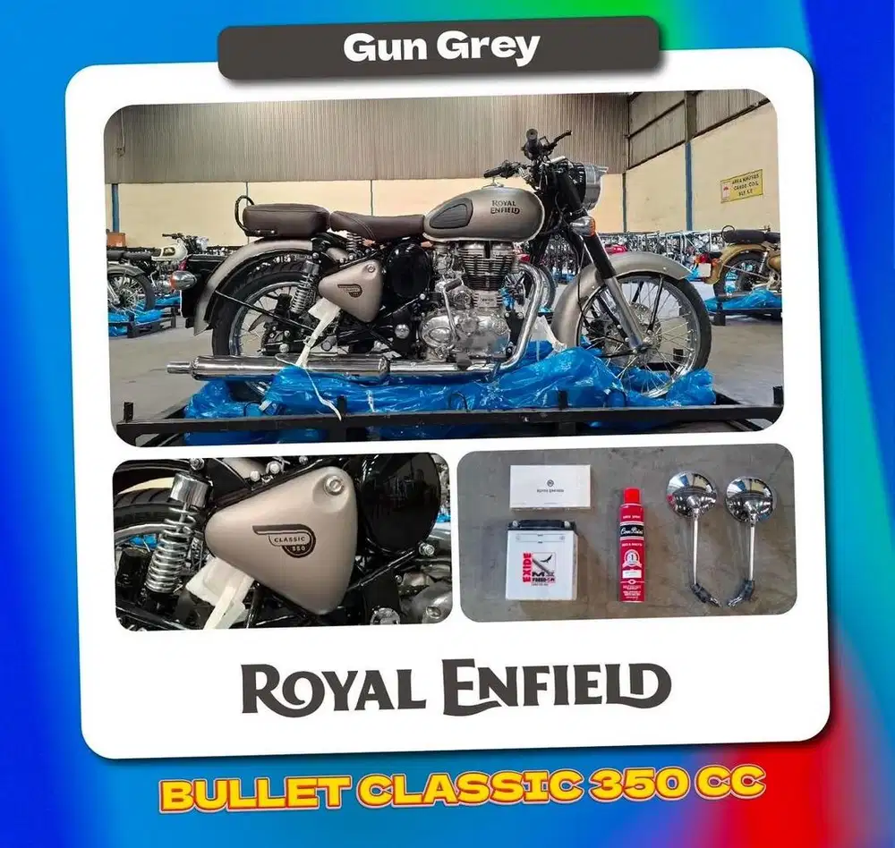 NEW!! ROYAL ENFIELD CLASSIC GUN GREY 350CC MENANG LELANG