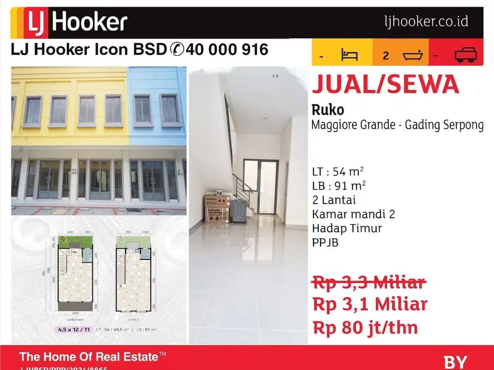 Ruko 2 lantai di Maggiore paramount serpong