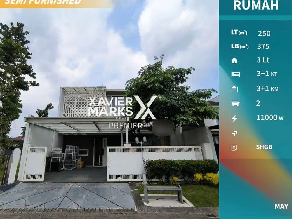 Dijual Rumah Semi Furnish Mewah di Araya Telaga Golf Malang