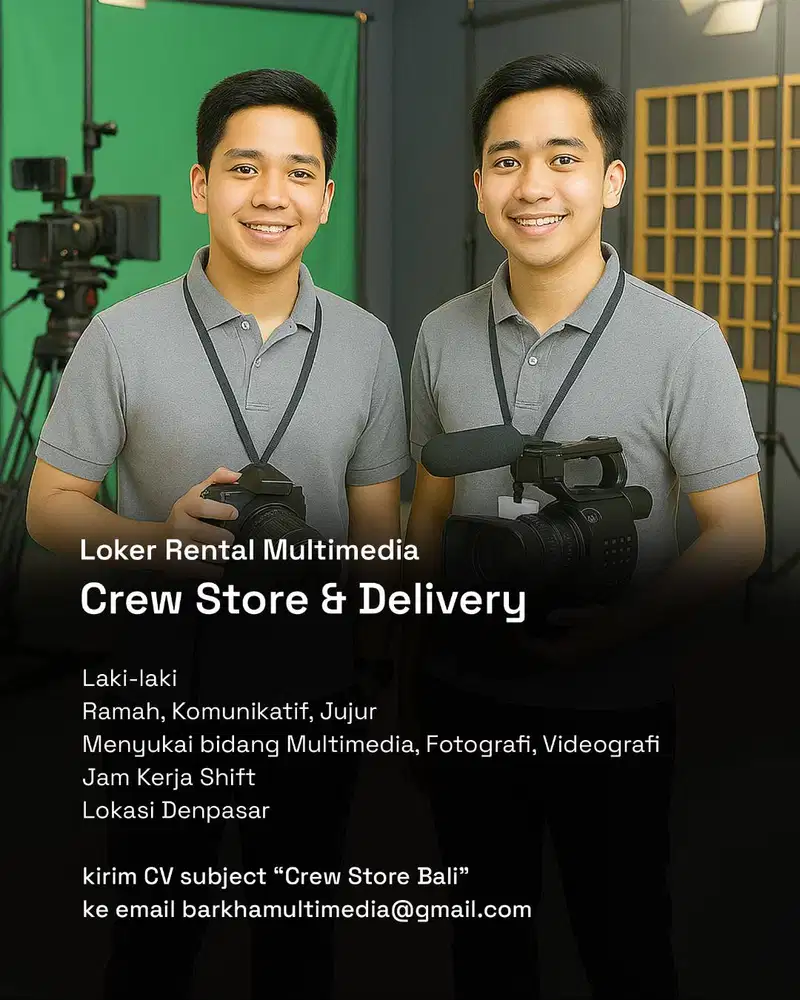 Lowongan Rental Kamera Multimedia Crew Store