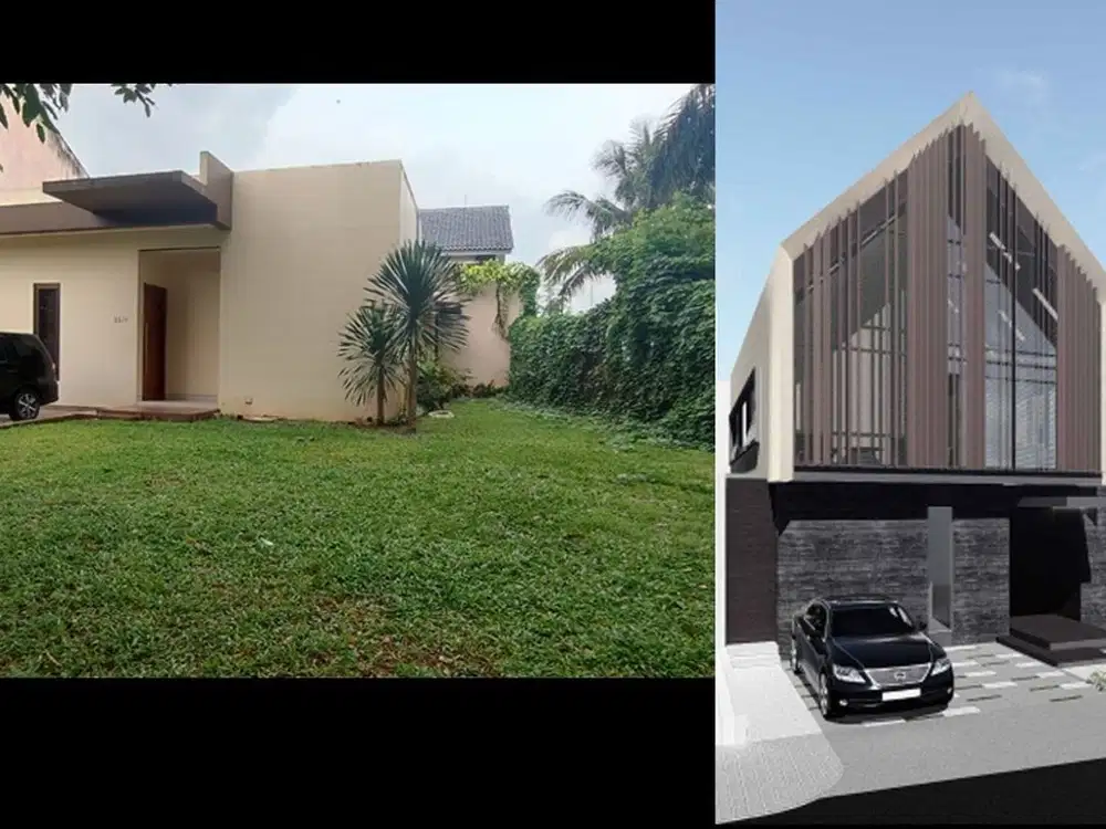 Rumah delatinos BSD CIty, hoek ada tanah lebih