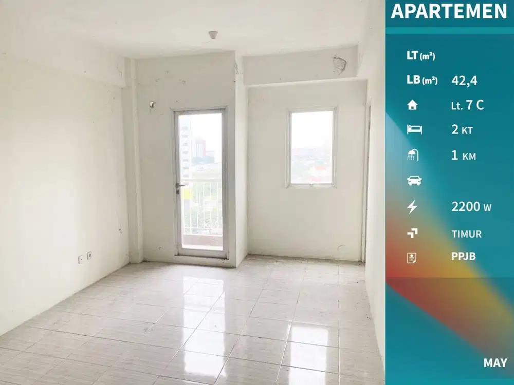 Dijual Apartemen Puncak Darmahusada Surabaya 2BR City View