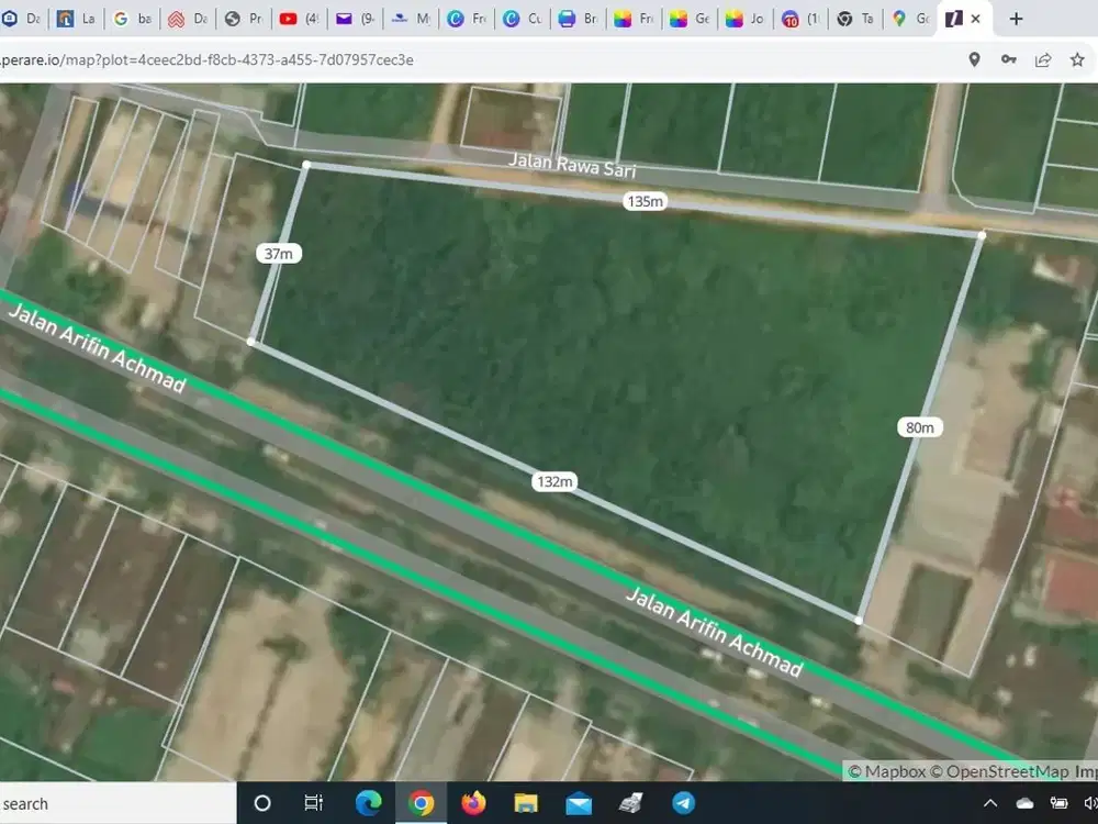 Tanah Komersial Strategis di Jl. Arifin Ahmad Pekanbaru Riau, bagus
