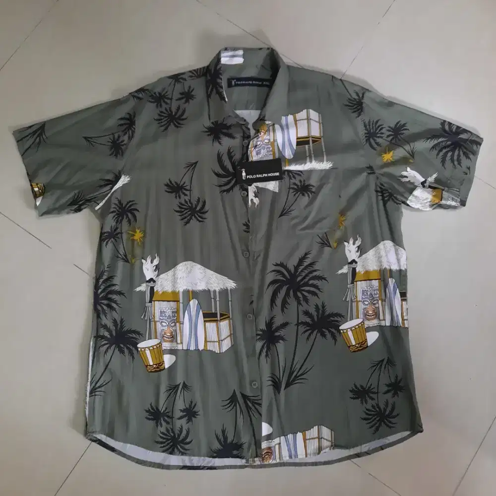 Kemeja Polo Floral Original