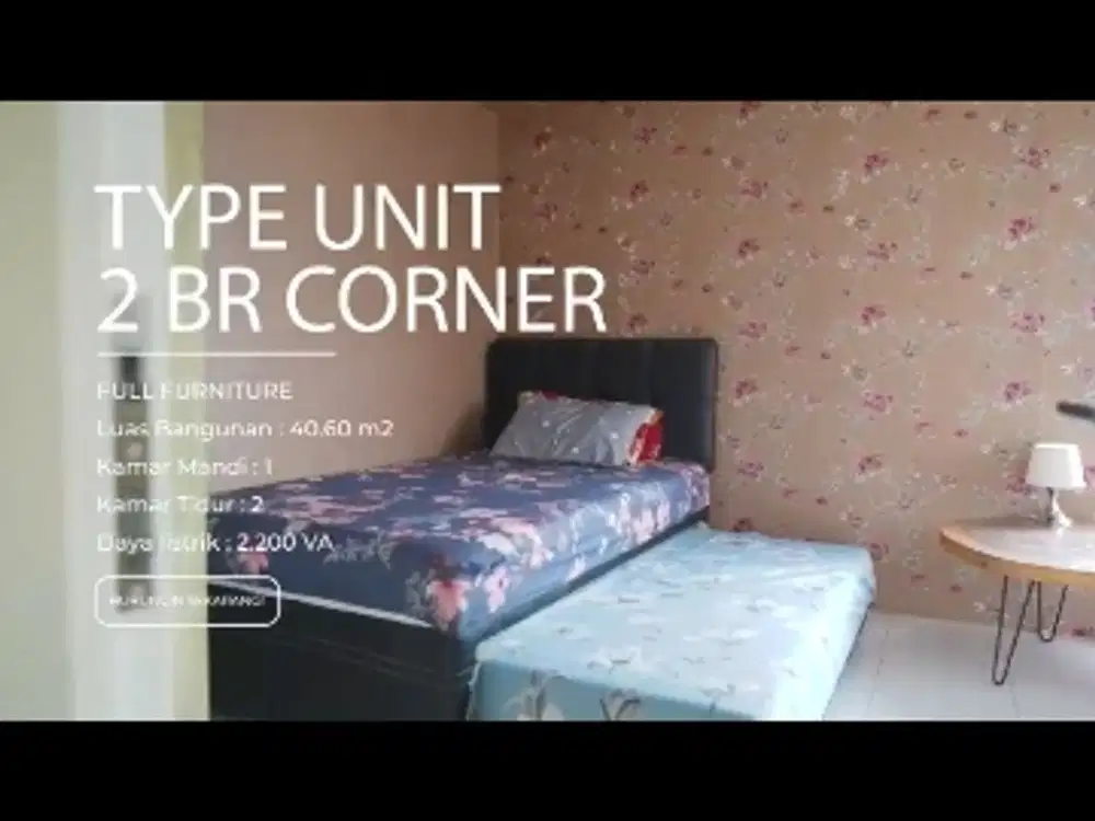murah banget 2BR Apartemen Ayodhya Residence Tower Indigo,Rp. 357juta