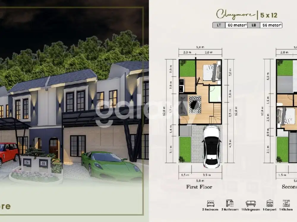 Rumah Baru 2 Lantai di barat Surabaya