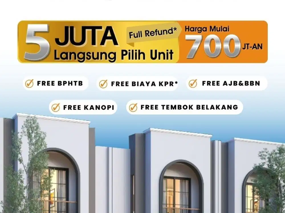 Dijual Rumah 2 Lantai Premium Cluster PATRA ONE Tanpa DP