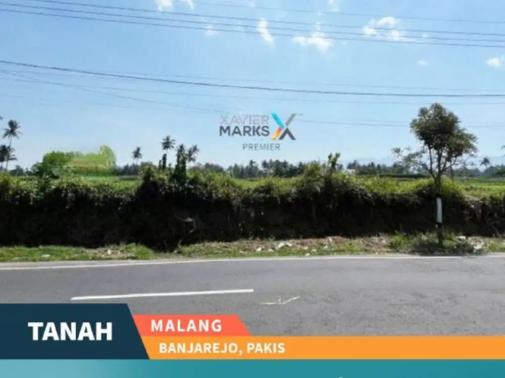g070 Tanah Pertanian di Poros Jalan Aspal di Banjarejo, Pakis Malang