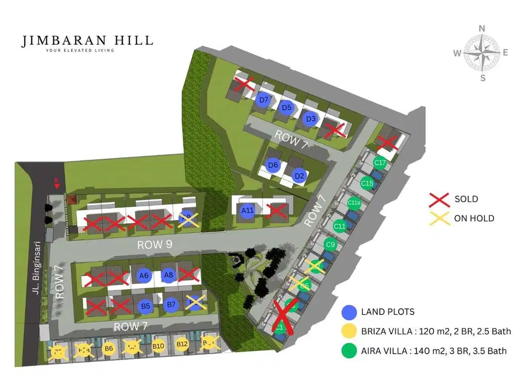 Tanah Kavling Boulevard dan Seaview di Jimbaran Hill  Promo Cicilan