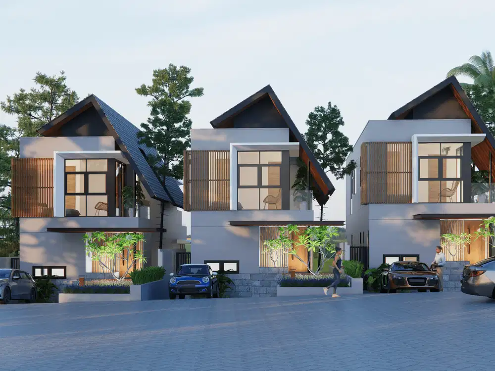 Hunian Modern Tropical dengan 3 View di Canggu