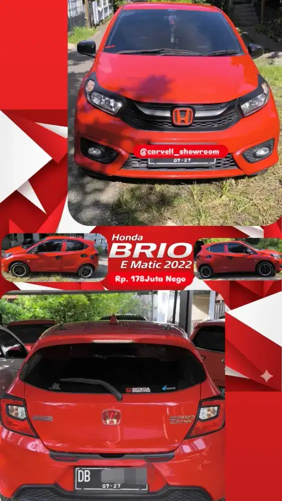 Honda BRIO E Matic 2022 (Like New from Dealer) + BONUS Keren