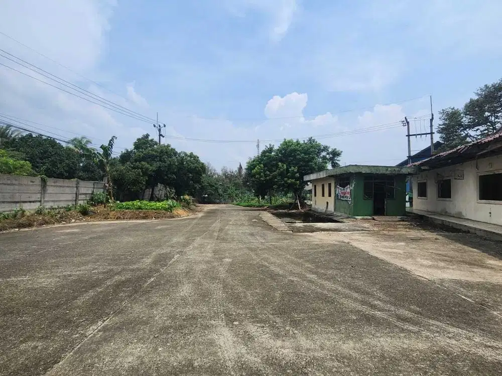 Dijual tanah & bangunan  Ex pabrik di Bogor Jl. Mekarsari Rancabungur