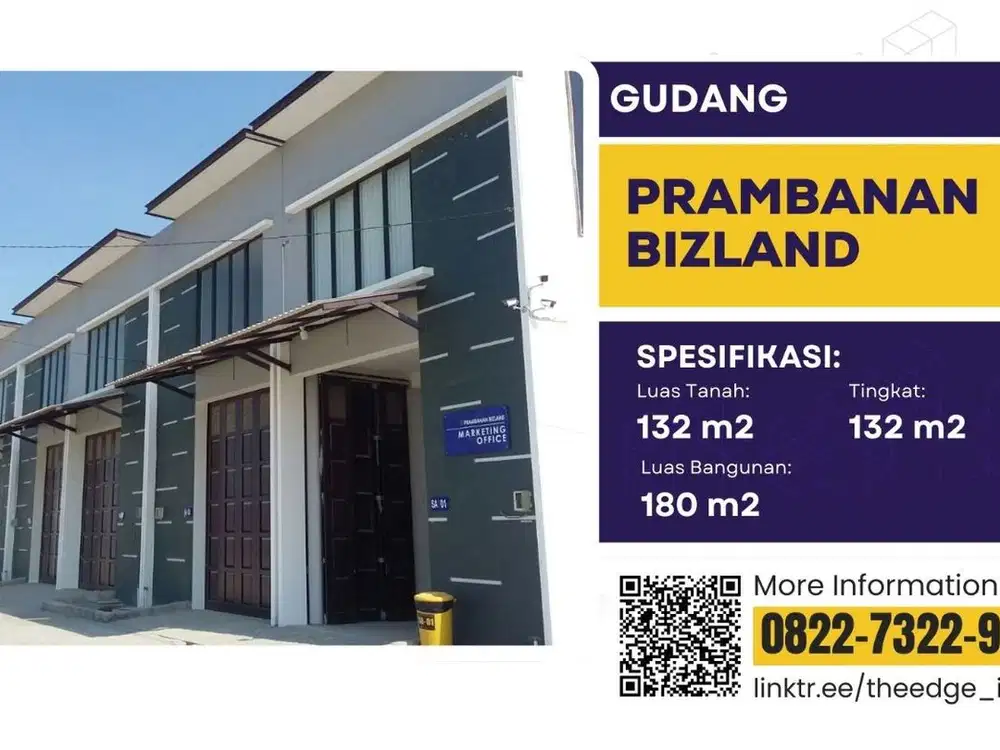 JUAL CEPAT GUDANG PRAMBANAN BIZLAND BLOK SA BELAKANG - The EdGe