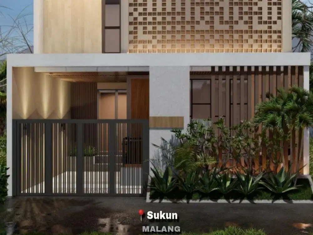 Rumah Baru Dengan Desain Industrial 2 Lantai Di Sukun Malang