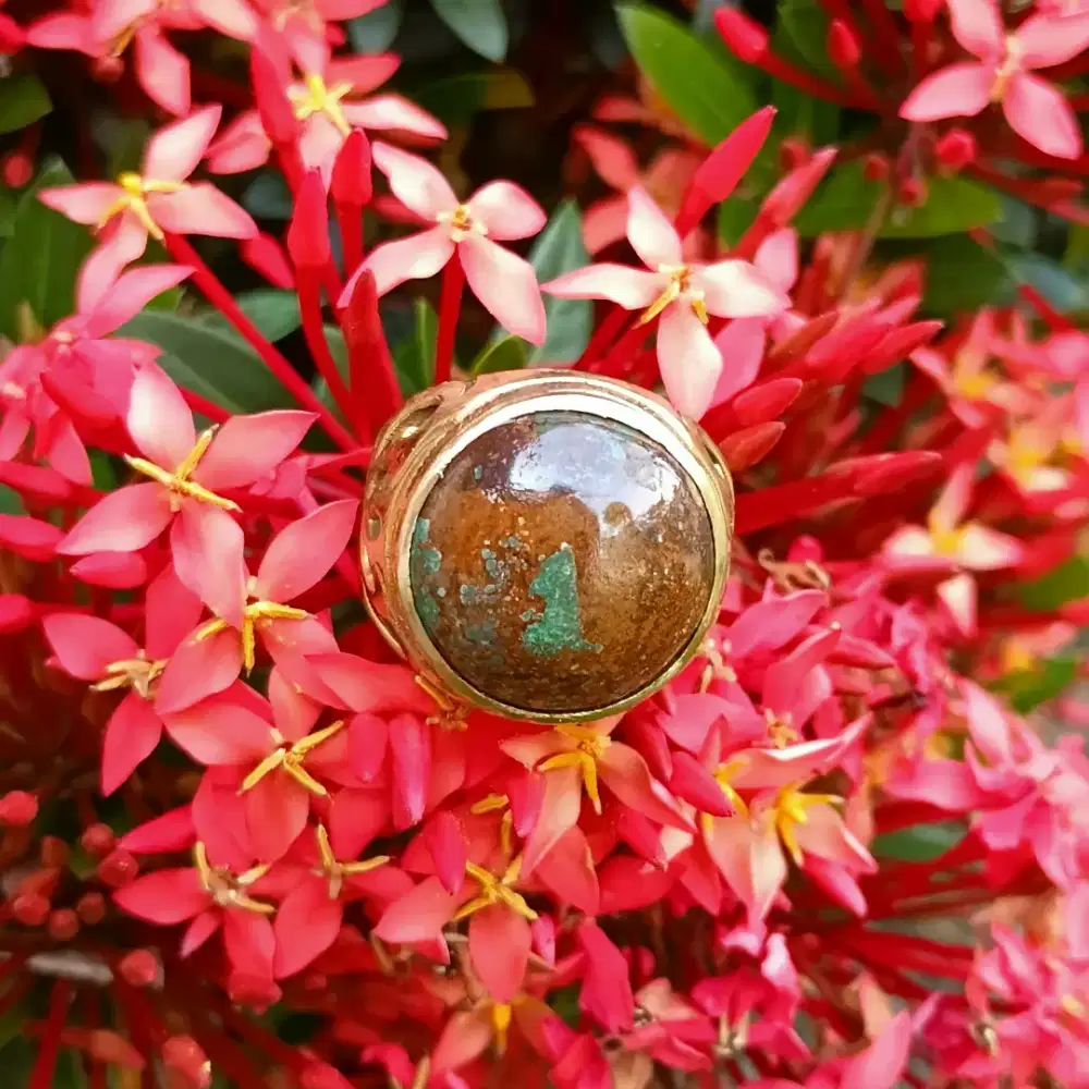 Cincin pirus persia motif angka 1