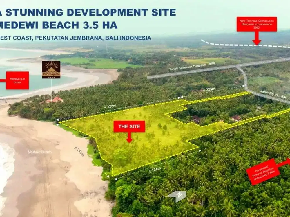 Tanah Pantai Medewi - Pekutatan Jembrana