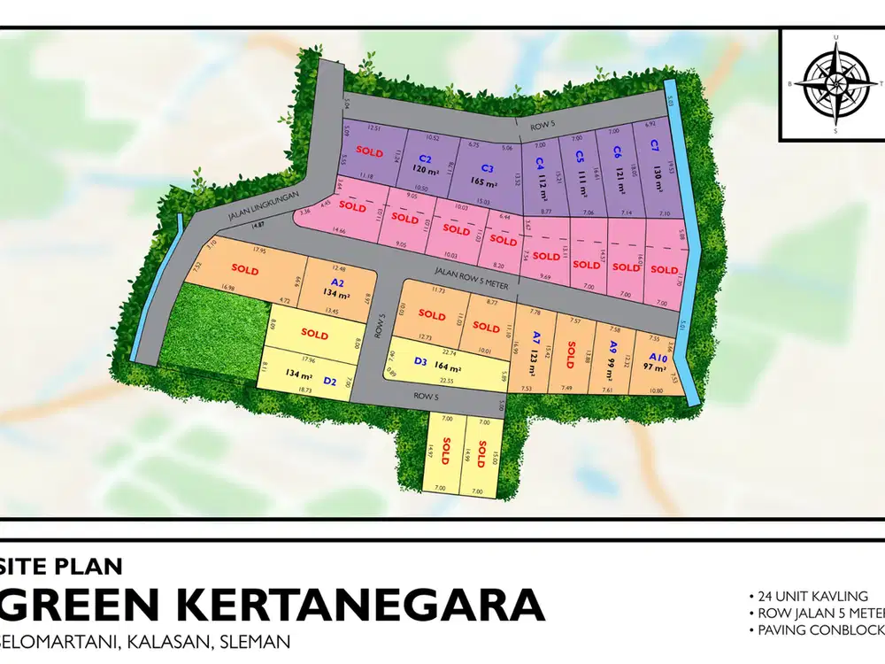 Jogja Utra, Dijual Tanah 100 Jt-an Di Kalasan Sleman SHM P