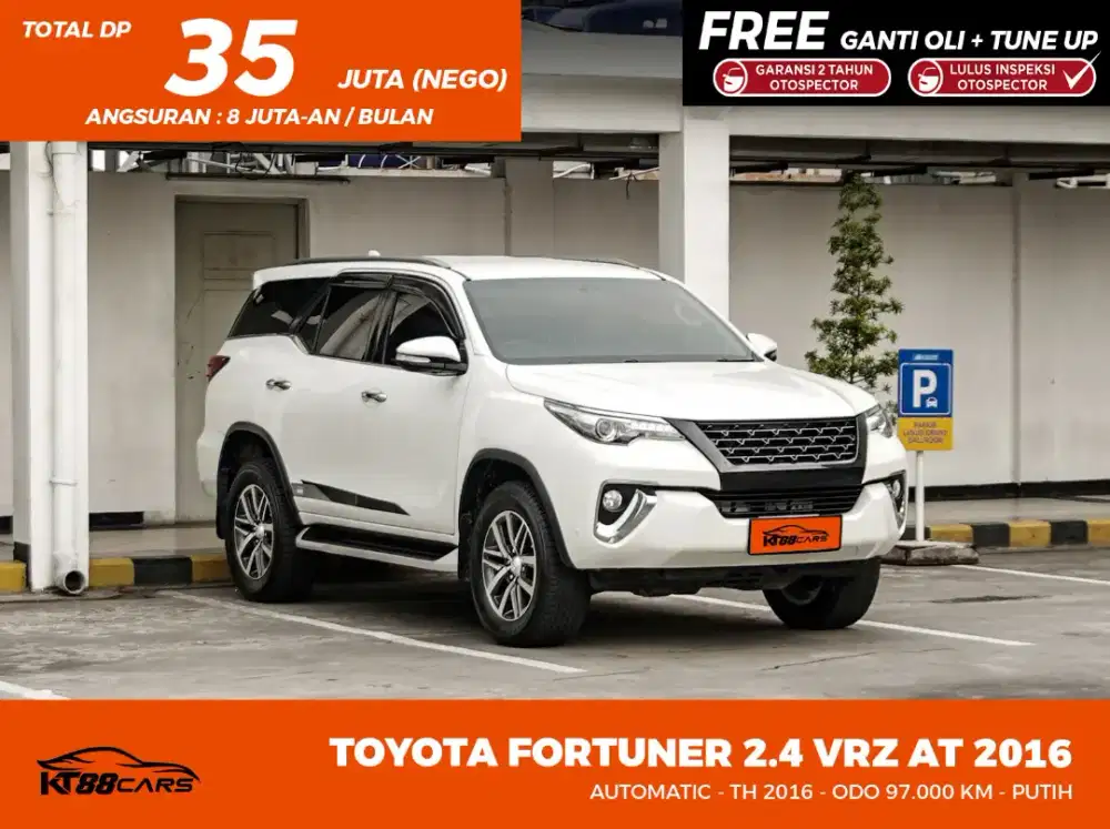 Fortuner VRZ 2,4 2016 Putih AT, Tdp 35jt