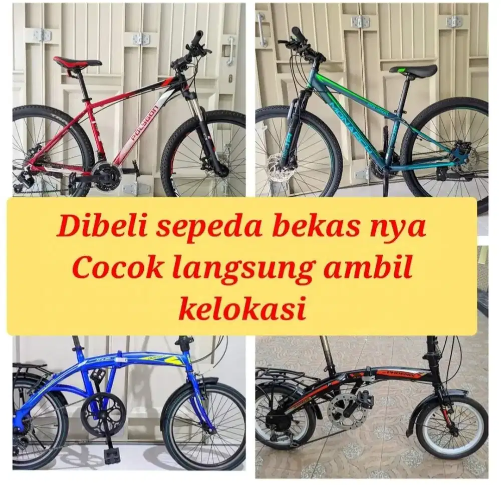 di beli sepeda bekas tak terpakai & mau di jual tawarkan sy siap beli