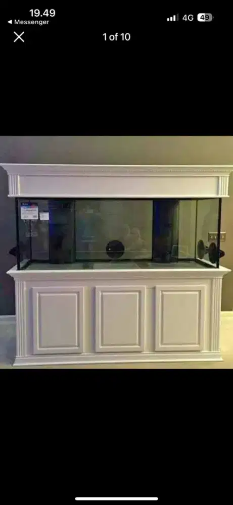 Aquarium & meja kabinet