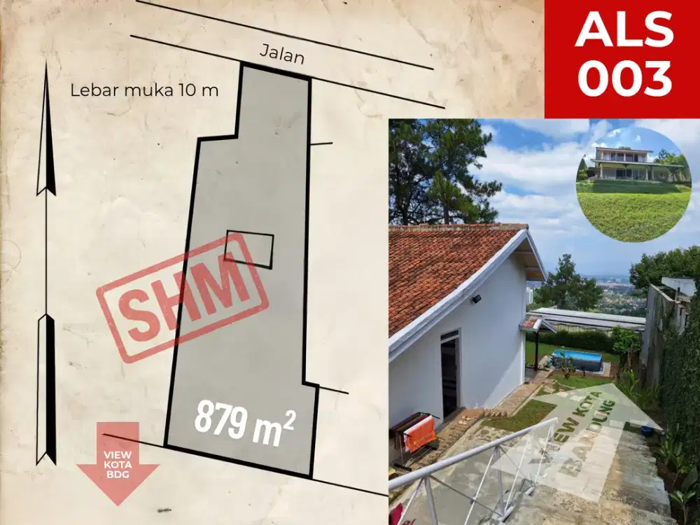 Villa hitung tanah (879m²) di Dago view Kota Bandung # Lembang Punclut