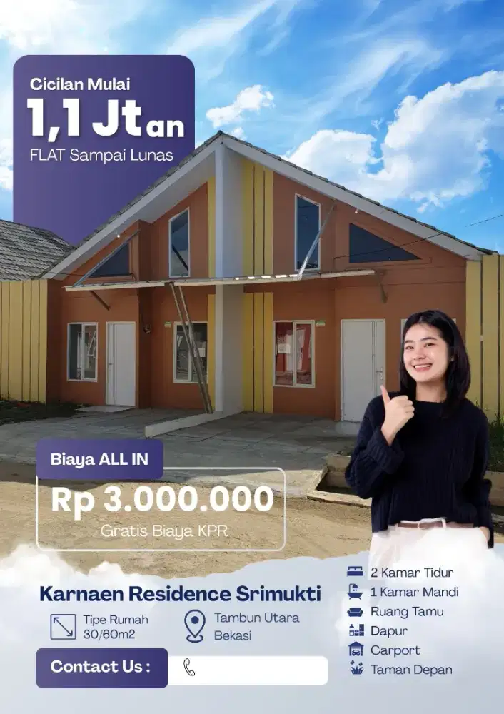 Promo Rumah subsidi konsep mezzanine di bekasi